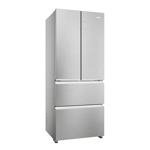 Haier HFR3718ENM - Frigorifero americano, 402 litri, No Frost, colore Inox, Classe energetica E