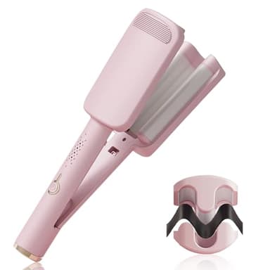 Vmxlso Piastra Onde Per Capelli, 32mm Piastra Capelli Onde, Piastra Onde Larghe con 4 Temperatura, Riscaldamento Rapido, Piastra Beach Waves per Capelli Lunghi/Corti