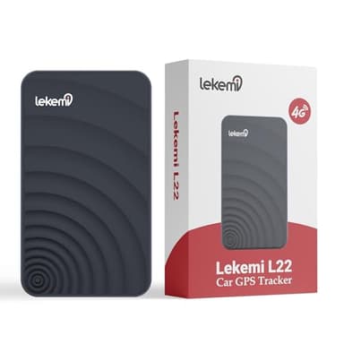 Lekemi L22 4G Localizzatore GPS Tracker per Auto, Moto, Camion e Altri Veicoli con Allarmi Multipli, App mobile, Magnete Potente e Batteria da 10,000mAh Color Nero