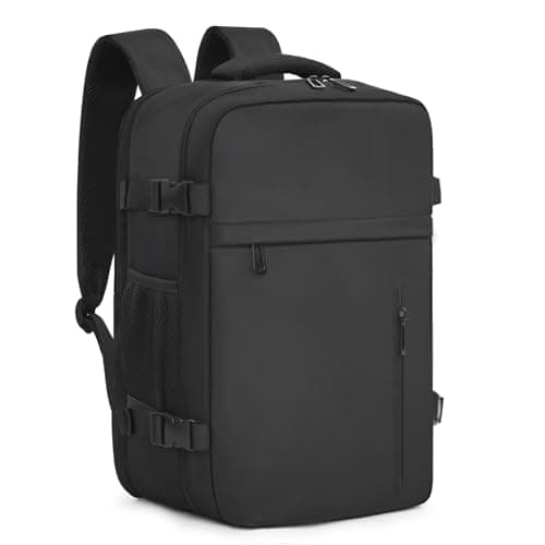 KIRFEIHT Bagaglio a Mano 40x20x25 per Ryanair Zaino da Viaggio Aereo Piccolo - Borsa da Viaggio per Cabina, Zaini Universali per Uomo e Donna per Scuola Trekking Lavoro - Nero