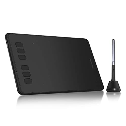 HUION Inspiroy H640P Tavoletta Grafica con Penna Senza Batteria, 8192 Livelli di Pressione Penna 8 Tasti Express e 1 tavoletta Grafica Digitale con Supporto Penna Supporta Windows, Mac e Android.