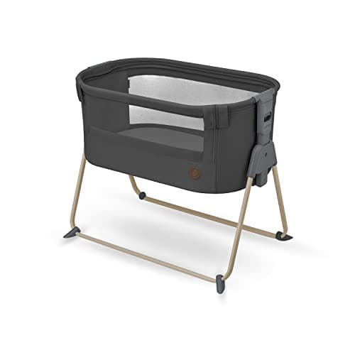 Maxi-Cosi Tori 2 in 1 Culla Neonato, 0 - 6 mesi, 0 - 9 kg, Culla fianco letto, Co-Sleeping, culla da campeggio chiusura ultracompatta, regolabile in altezza, materassino culla, colore Beyond Graphite