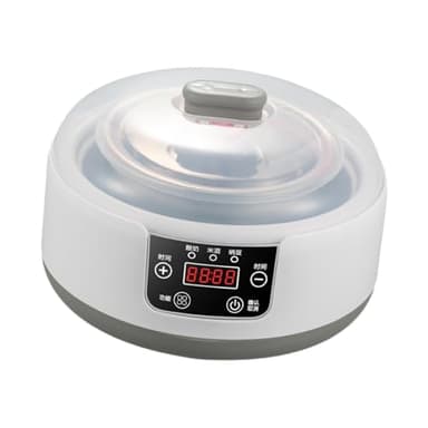 perfk Yogurtiera Macchina elettrica per yogurt, Funzione di temporizzazione a basso rumore Yogurt Contenitore interno professionale in acciaio