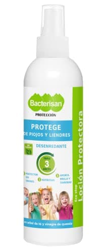 BACTERISAN Lozione districante protettiva 250 ml : Protegge da pidocchi e lendini : Spray per uso quotidiano con aceto di tea tree e quassia