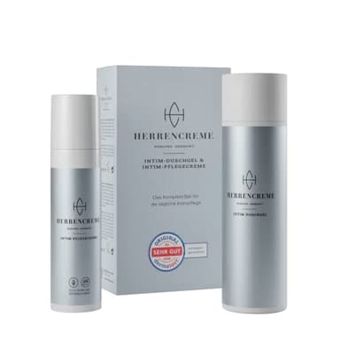 Set per la cura intima da uomo, crema intima, 75 ml e gel doccia intimo, 200 ml, cura e pulizia delicata, cura intima da uomo, sviluppato dall'urologo, vegano e dermatologicamente testato