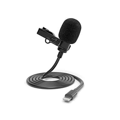 ayex Lavalier microfono adatto per iPhone e iPad con protezione antivento e morsetto perfetto per interviste Vlogging Meetings Livestreams