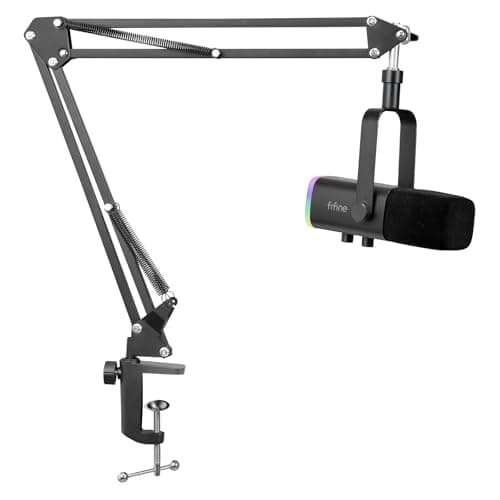 FIFINE XLR Streaming Microfono Kit Dinamico per Podcasting, Gaming USB per PC Mac PS4/5, Cardioide per registrazione vocale, giochi