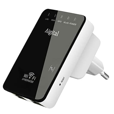 Ripetitore WiFi Wireless 300Mbps, Mini Compact Amplificatore WiFi, WiFi Extender e Access Point, Porte LAN, 2 Antenne, Pulsante WPS, Ribetitore Segnale WiFi Casa Compatibile con Modem Fibra e Adsl