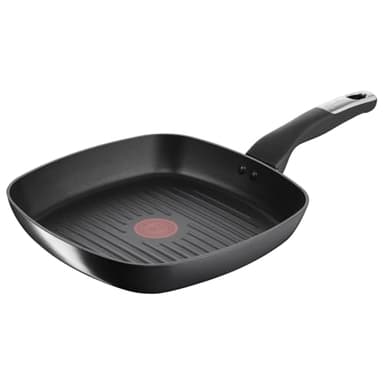 Lagostina Intensive Pro, Griglia Antiaderente 26x26 cm, Bistecchiera con Rivestimento Titanio Antigraffio, Cottura Rapida, Tecnologia Thermo-Signal,Adatta a Tutte le Fonti di Calore Inclusa Induzione