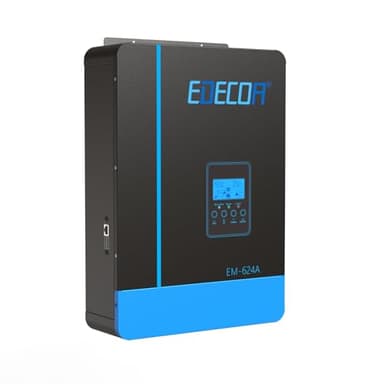 EDECOA 6200w Inverter ibrido da 48v a 230v 7000VA Caricatore solare MPPT 110A Onda Pura Off-Grid Caricabatterie Regolatore di carica solare a priorità di rete (compatibile con il modulo WiFi)