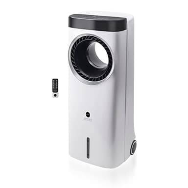 MACOM Enjoy & Relax 984 Bladeless Cyclone Raffrescatore evaporativo senza pale con ventilatore centrifugo, Flusso D'Aria 7 m3/min