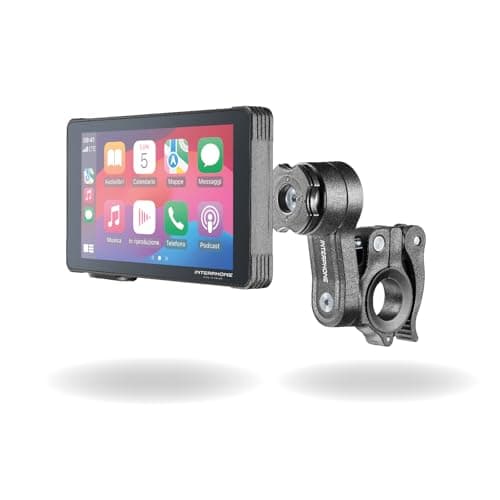 INTERPHONE - SYNC5 Display Moto Carplay - Android con Attacco a Manubrio Tondo Incluso, 5,5 Pollici - Impermeabile - Utilizzabile con Supporti Quiklox Auto e Moto