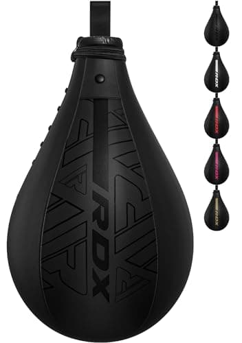 RDX Palla Veloce Boxe, Pelle Maya Speedball Pelle Maya, Perfetto per MuayThai, Formazione MMA, Allenamento Velocità Combattimento Fitness Sacco da boxe, Allenamenti in casa e in palestra esercizi