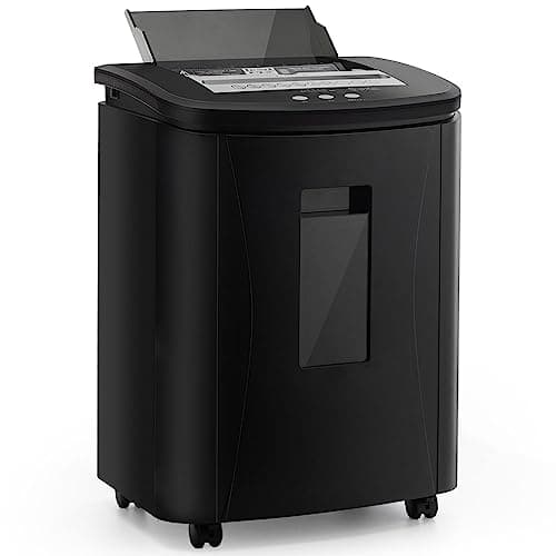 Bamboosang Distruggidocumenti Automatico: Distruggi 150 Fogli Trituratore di Carta ad Alta Sicurezza a Taglio Micro P-4, Funzionamento Continuo di 40 Minuti con Cestino Estraibile da 25L