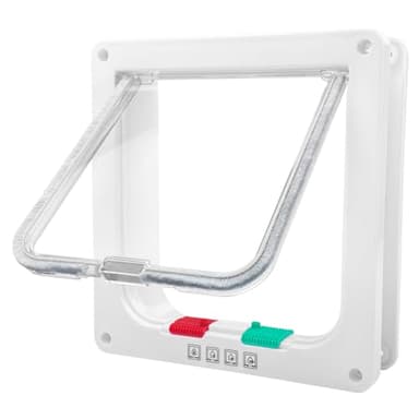 Lectorias ABS Acrilico Gattaiola per Gatti, Portas per Cani, Porticina per Gattis, Sportello per Gatti da Muro, per Porte Interne ed Esterne, Gattaiolas con Magnetico, per Animali Domestici, Bianc.