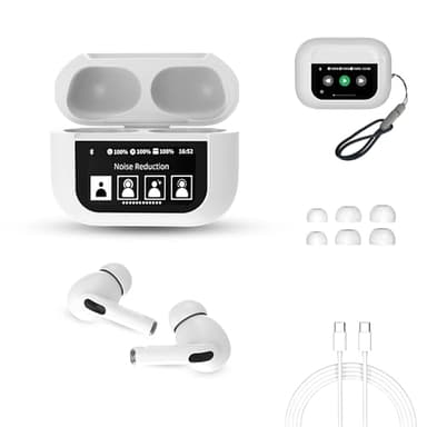 Cuffie Bluetooth, Auricolari Bluetooth 5.4 con Controllo Schermo Tattile Cuffie In Ear Senza Fili Cancellazione Rumore ANC con Microfono Stereo HiFi Immersivo Batteria Lunga 54Ore