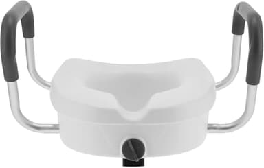 Sedile Rialzo WC con Braccioli Universale Regolabile, Alzawater Supporto per Anziani, Disabili e Donne Incinte, Altezza 16 cm