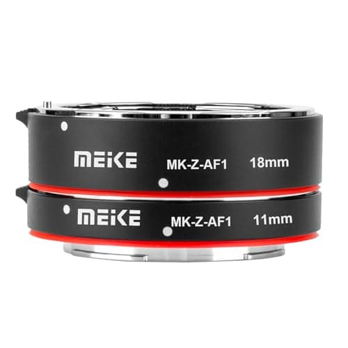 Meike MK-Z-AF1 Set di tubi di prolunga per macro con messa a fuoco automatica in metallo (11 mm + 18 mm) compatibile con Nikon Z5 Z6 Z6II Z7 Z7II Z50