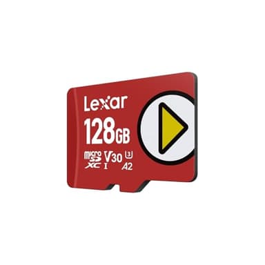 Lexar Play Scheda Micro SD 128GB, microSDXC UHS-I, fino a 205 MB/s lettura, 140 MB/s scrittura, C10, U3, V30, A2, video 4K, scheda ad alta velocità per Switch/dispositivi di giocoportatili/smartphone