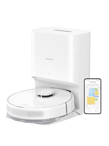 DREAME D10 Plus Gen 2 Robot Aspirapolvere Lavapavimenti con Svuotamento Automatico Polvere, Navigazione LiDAR Rilevamento Ostacoli, Aspirazione 6000Pa Tappeti Peli Animali, Autonomia 285min