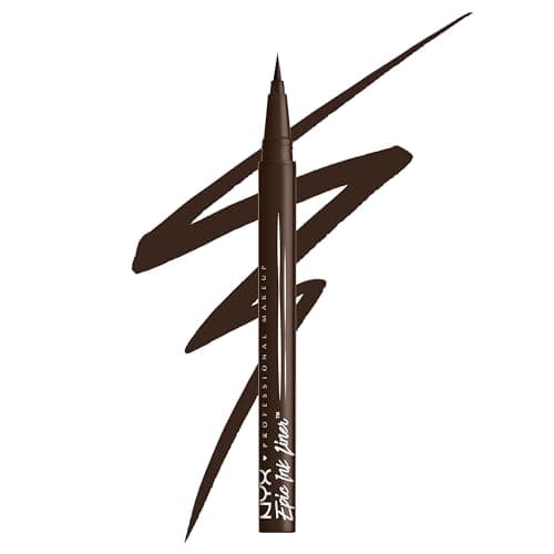 NYX Professional Makeup Eyeliner Iperpigmentato, Linee Definite e Look Intensi, Formula Waterproof a Lunga Tenuta, Epic Ink Liner, Tonalità: Dark Chocolate