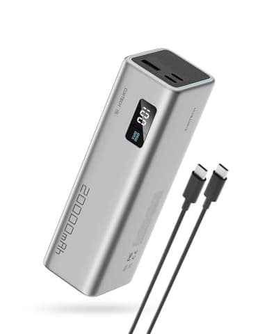 CUKTECH 85W Power Bank Ricarica Rapida, 20000mAh Portatile Batteria Esterna con 3 Porte, Display Digitale, USB C Caricatore Portatile Caricabatterie per Laptop MacBook Pro, Galaxy S23, iPhone 15 Pro