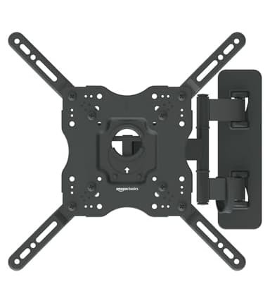 Amazon Basics - Supporto da parete per TV orientabile, inclinabile, per TV o monitor piatti e curvi da 66-140 cm, fino a 36 kg, VESA massimo 400 x 400 mm, Nero