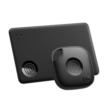 Tile by Life360 Starter Pack (2024) - Localizzatori, cerca oggetti e tracker Bluetooth per chiavi, portafogli e altro. Compatibile con iOS e Android. Trova telefono. Pacchetto da 2 (Mate/Slim nero)