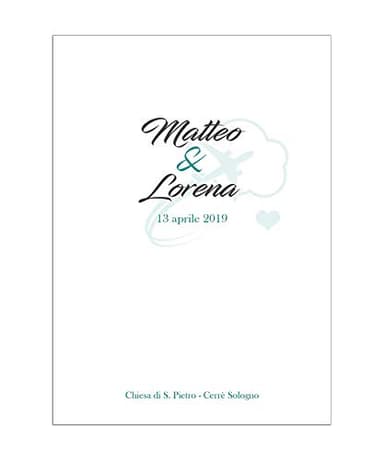 Libretti cerimonia matrimonio nozze personalizzati tema viaggio 10 pz