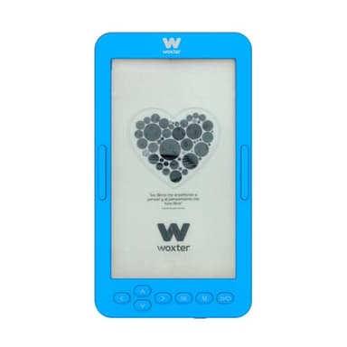 Woxter E-Book Scriba 195 S Blue Compatto nero di libri elettronici di 4,7 ", 960x540, schermo bianco perla e-inchiostro, EPUB, PDF, 4 GB, mantieni più di 2000 libri, colore blu