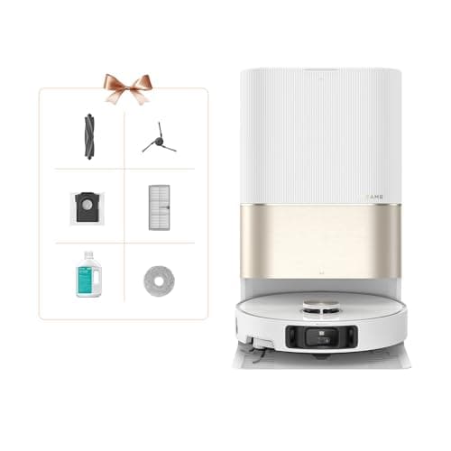 DREAME X40 Ultra Complete Robot aspirapolvere scopa rimovibile e sollevabile, pulizia approfondita con spazzola laterale, aspirazione da 12.000 Pa, pulizia automatica dello straccio e dell'asse 70 ℃