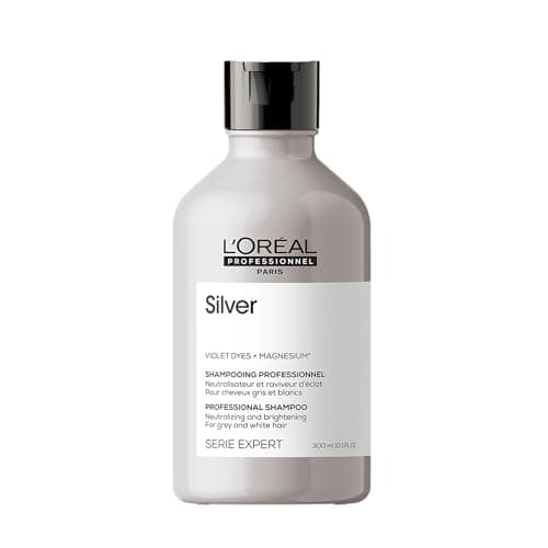 L'Oréal Professionnel Paris | Shampoo professionale per capelli grigi e bianchi Silver Serie Expert, Formula neutralizzante anti-giallo