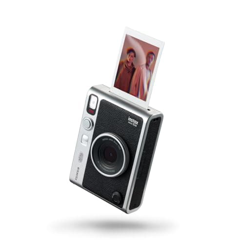 Fujifilm instax mini Evo Black- Fotocamera Ibrida a Sviluppo Istantaneo, Stampante per Smartphone, Design Analogico, 100 Combinazioni di Effetti, Dimensioni Stampa 86 mm x 54 mm