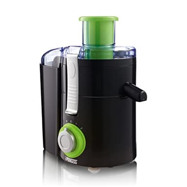 Princess Centrifuga Elettrica per Frutta e Verdura 202040, 250 W, 85 Decibel, plastica, 2 Velocità, Nero