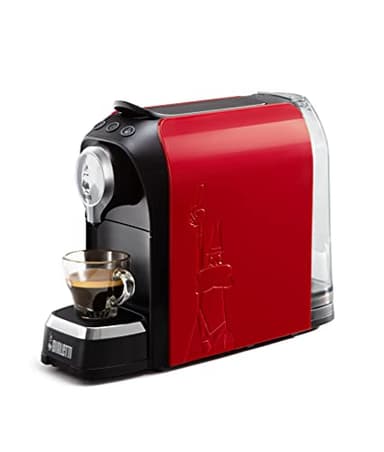 Bialetti Super, Macchina Caffè Espresso, Funziona esclusivamente con Capsule Bialetti, Rosso