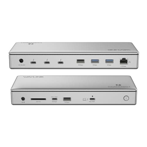 WAVLINK Thunderbolt 4 Docking Station 12-in-1.98W PD,Single 8K or Dual 4K Display for MacBook Pro/Air Thunderbolt 4/3,USB-C/USB 4 Windows