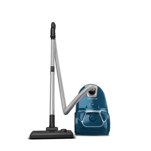 Rowenta RO3950 Compact Power Aspirapolvere con Sacco Compatto, Elevate Prestazioni, Ottima filtrazione, Filtro Permanente, Ottima Efficienza Energetica, Facile da Usare e Trasportare, Azzurro