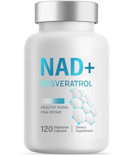 Integratore NAD 1000MG, Vero NAD+ e Resveratrolo, Sostiene l'Energia Cellulare e l'invecchiamento Sano, 120 Capsule