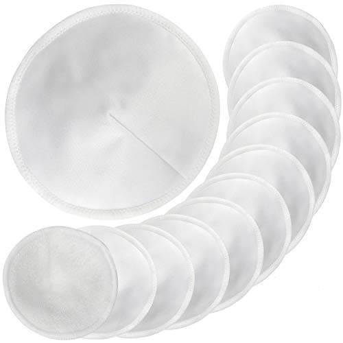 Pinowu Coppette Assorbilatte Lavabili (12pcs)- Fibra di Bambù Organica Stereo, Riutilizzabili Cuscinetto per Capezzolo per Allattamento in Maternità con Sacchetto di lavaggio (Diametro 11cm)