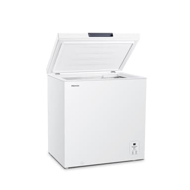 Hisense FT184D4AWYE - Cassapanca congelatore orizzontale, cestello con manico, controllo elettronico della temperatura, con capacità netta 142 l, silenziosa 40 dBA, colore: bianco