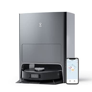 ECOVACS DEEBOT X1 OMNI, Robot aspirapolvere con funzione lavaggio, stazione di pulizia multifunzionale, autopulizia automatica, rilevamento ostacoli 3D, assistente vocale Yiko
