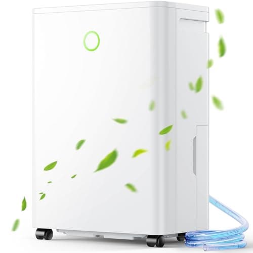 Deumidificatore Casa Muffa 12L/G - Controllo Intelligente Dell'umidità, Timer 24H, Scarico Continuo, Asciugatura dei Vestiti, Sbrinamento Automatico, per Stanza Grande, Camera da Letto, Bagno, Armadio