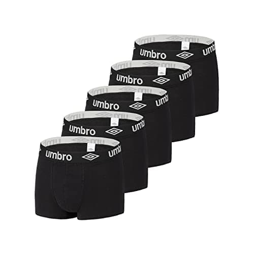 UMBRO Boxer Boxer 100% Cotone, Mutande Uomo, Naturale e Antiirritazione, set di 5, Taglie L