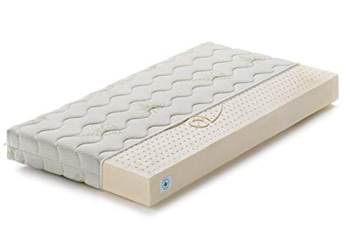 Marcapiuma - Materasso bambino Lattice 60x120 alto 12 cm - TEDDY - Materassino Baby 100% Lattice Dormire Sano e Naturale - Rivestimento Antibatterico sfoderabile Antiacaro Traspirante Made in Italy
