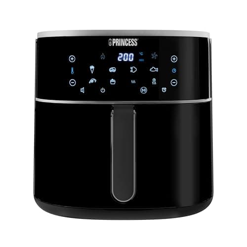 Princess Friggitrice ad Aria Digitale - Capacità del Contenitore Variabile - Massimo di 8 L - 6 Programmi Preimpostati - Meno Olio - Display Digitale - 182254