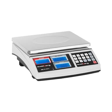 Steinberg Systems SBS-ZW- 3001H Bilancia Contapezzi Professionale Industriale Bilancia di Precisione (30 kg / 1 g, Piattaforma: 26 x 21 cm, LCD, incl. Batteria e Cavo) Bianca