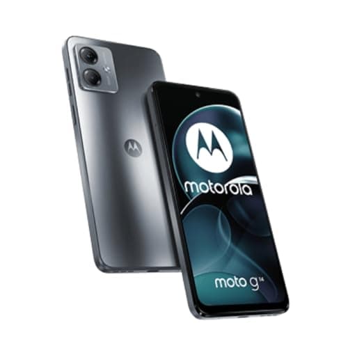 Motorola moto g14 (8/256 GB espandibile, Doppia fotocamera 50MP, Display 6.5" FHD+, Unisoc T616, batteria 5000 mAh, Dual SIM, Android 13, Cover Inclusa), Grigio (Grey)