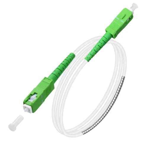 Speedoptic - Cavo Fibra Ottica Compatibile con TIM, Vodafone, Wind e Tre - SC/APC a SC/APC - Prolunga Giarretiere (2 Metri)