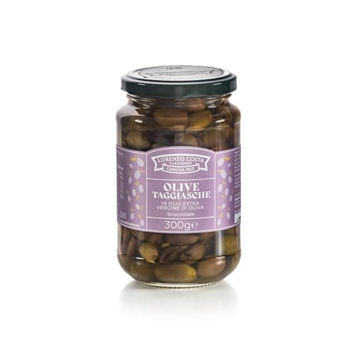 LORENZO COSTA FU EUGENIO Olive taggiasche denocciolate | Olive denocciolate | Olive nere denocciolate | Olive taggiasche della Riviera Ligure | Vasetto 300gr