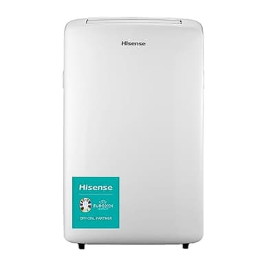 Hisense, APH09NJ, Climatizzatore Portatile 9000BTU/h,2,6kW/2.4kW, 25㎡, 4-in-1 (Raffrescamento,Riscaldamento,Ventilazione,Deumidificazione),63dB,LED Display,Timer 24h, Telecomando[Classe energetica A]
